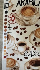 Robert Kaufman Metro Cafe Coffee Print Cotton Fabric 44″ x 1.25 Yds Quilting