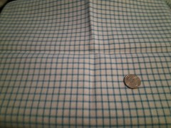 Blue And White Cotton Blend Checks/Plaid Fabric 45″ X 56″