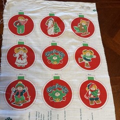 Cabbage Patch Kids Fabric Panel Tree Ornaments Or Sachets cut n sew