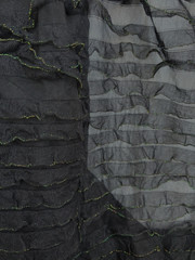 Black Ribbon layers look chiffon Fabric By the Yard 60″ W