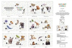 Elizabeth’s Studio ~ Realistic Baby Animals ABC ~ 100% Cotton Fabric Book Panel
