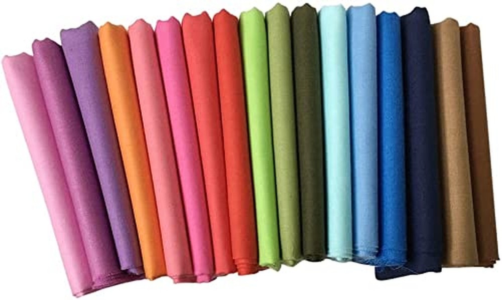 17 pcs 18″ x 22″（46 * 56cm）Cotton Fat Quarter Bundle Assorted Colo