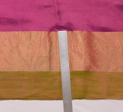 Sushila Vintage Magenta Scrap Saree Pure South Silk Floral Woven Sari Fabric