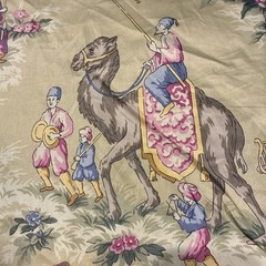 Fabric Ronald Redding Grand Passage Asian Camel Elephant Chinoiserie Upholstery