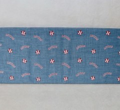 Houston Astros Chambray ~ Logo Pattern MLB Cotton Fabric 1/4 Yard 9” X 58”