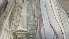12 OFF WHITE/BEIGE/CREAM HOME DECOR FABRIC REMANTS