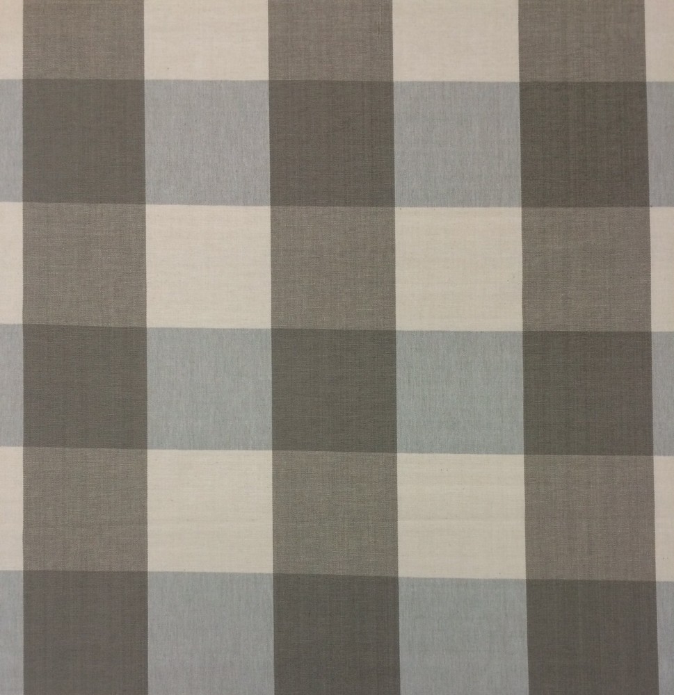 BALLARD DESIGNS BUFFALO CHECK TAUPE CREAM CHECKER MULTIUSE FABRIC BY THE YARD