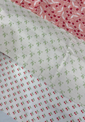 3 Long Pieces Fabric In The Beginning 2020 Cherry Patterns and Rooster