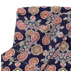 Vintage 60s 70s Translucent Mod Gothic Floral Specialty Fabric 86×45”