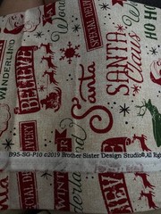 Christmas Holiday Vintage Santa Believe Cotton decorator Fabric BTY