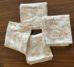Japan 1960s Cotton Knit Fabric Double Thickness Reversible 30×30″ EXCELLENT