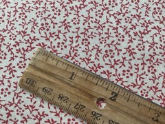 Cotton Fabric Red White Plant 57”x36” 00