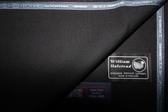 60% MOHAIR, 40% WOOL BLACK SUITING FABRIC MADE IN ENGLAND William Halstead 3.65m