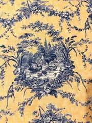 Vintage Waverly La Petite Ferme Toile French Country Farmhouse cottagecore
