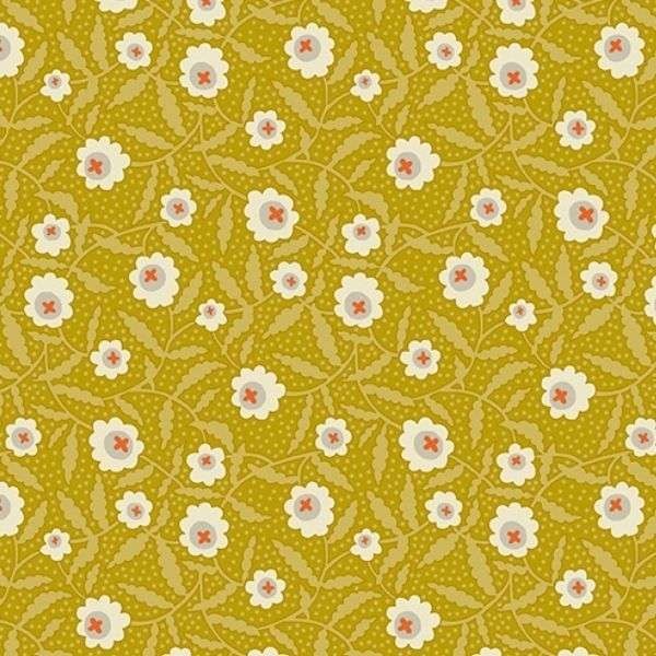 Flower Box by Renee Nanneman Bachelor Button Chartreuse #D4-1-16 BTY