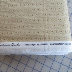 By The Yard, Flower Stripe by Pam Buda For Marcus $3.99 Ships ANY Amount Fabric