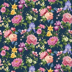 Garden Symphony Teal Leaves by Jan Mott From Henry Glass 44″ Wide BTY