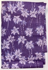 Lahaina Batik Cotton Fabric Hawaiian Type Print Palm Trees Purple 42″wx3yds NOS