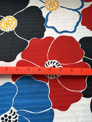 Vintage Wm Anderson Fabric – Large Floral Print w/Texture – 2 yds 31″ L x 44″ W
