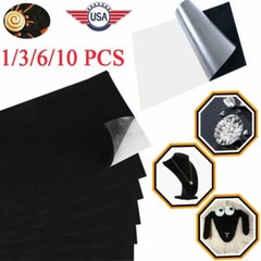 Lot Felt Fabric Adhesive Sheet Black Multipurpose Sticky Glue Velvet Sheet 8×12″