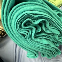 Turquoise solid cuddle soft Material 60 Inches Wide 3 1/3 Yards