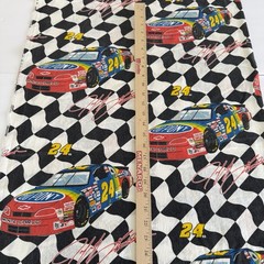 Vtg Nascar Jeff Gordon Quilt Cotton Fabric Monte Carlo Racing Dupont 69 x 45″