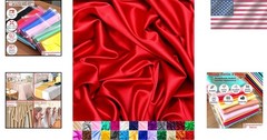 Elegant 60″ Red Satin Fabric Roll – Versatile for Upholstery and DIY Crafts