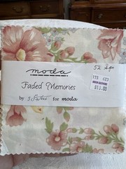 3 Sisters for Moda Faded Memories Floral Pastel 5” Charm Squares Fabric OOP