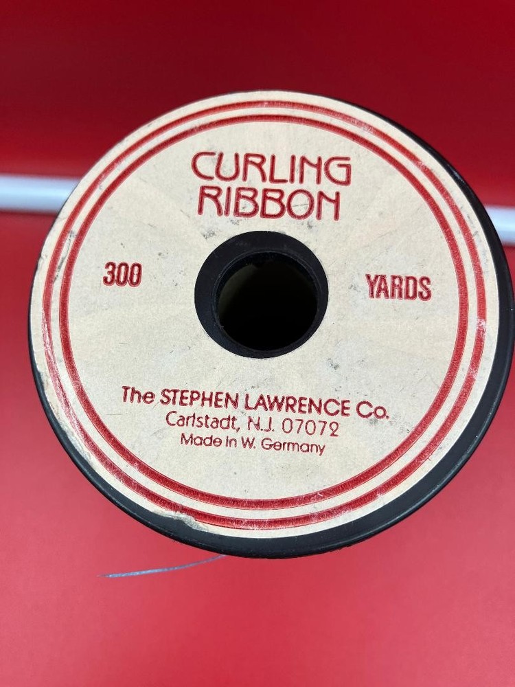 Vintage Stephen Lawrence Co. 300 Yards Curling Ribbon Light Blue Aqua W. Germany