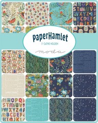 MODA – Paper Hamlet by Cathe Holden – Book Pages Text and Words – Midnight 1/4yd