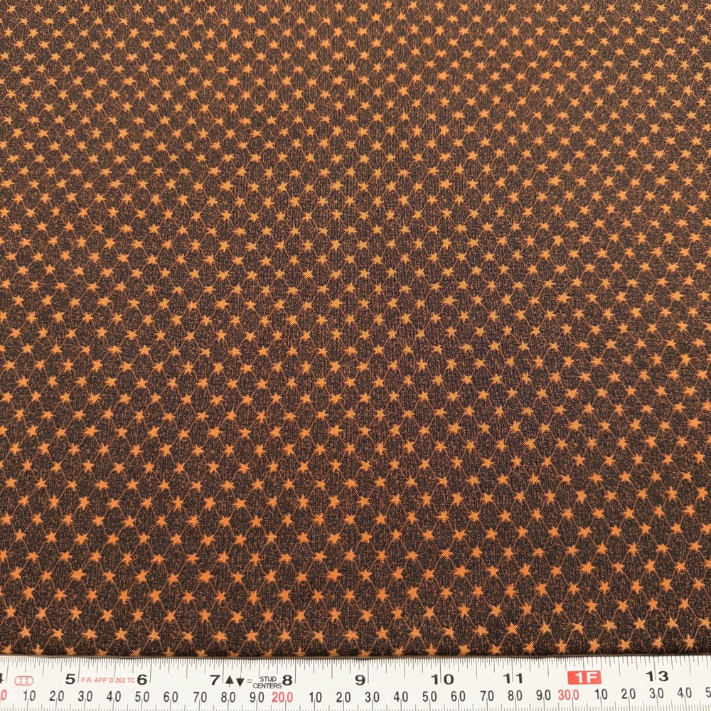Vtg Paintbox 2002/2003 Thimbleberries RJR Stars Brown Cotton by the HALF YARD