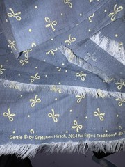 4Yards Novelty Print Chambray Fabric Bows Dot Gertie Gretchen Hirsch Joann