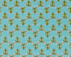 HARLEQUIN CURTAIN FABRIC DESIGN Wood Frog Velvet 110 cm x 120 AZUL/FOREST VELVET
