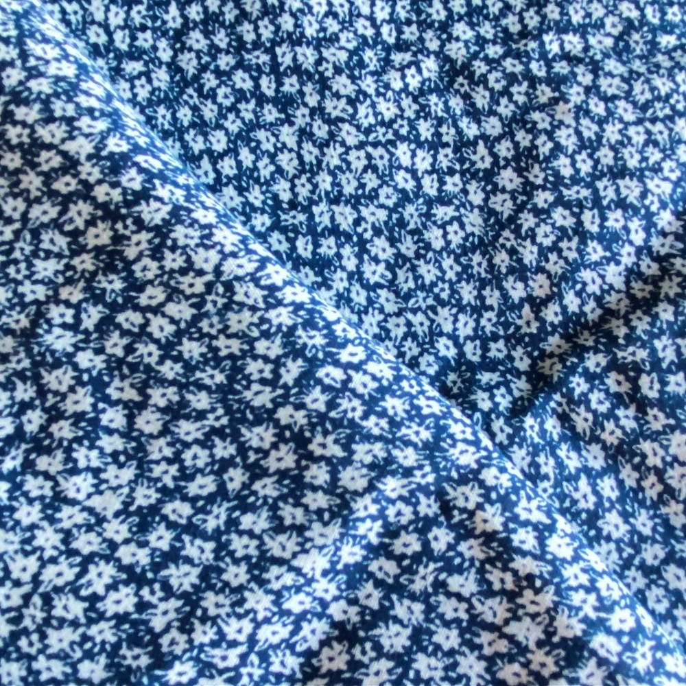 BTY Micro Print Apparel Fabric Dark Teal Cotton Fiber