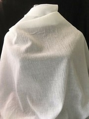 WHITE Crinkled Gauze Fabric 100% Cotton 51″ Wide Fabric by the Yard