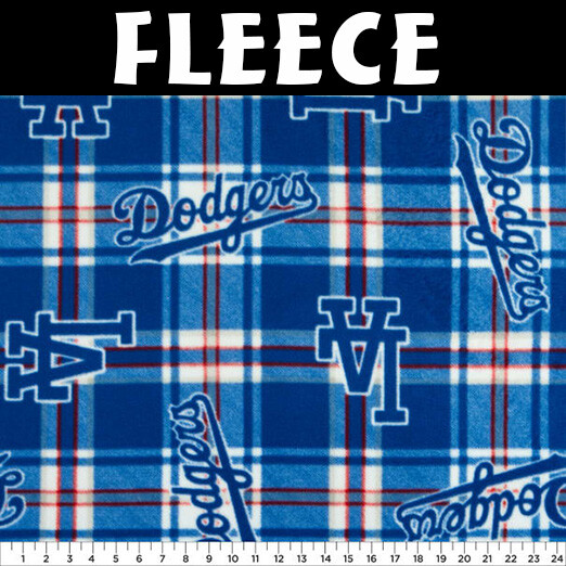 MLB Los Angeles Dodgers LA 3/4 Yard Pre-Cut Fleece Fabric