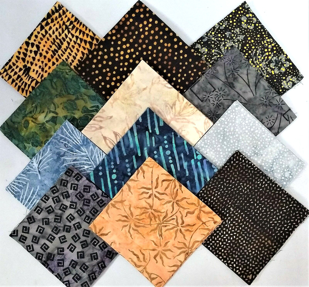 48 PCS BATIK ~ 5″X5″ PRE-CUT QUILT SQUARES CHARM PACK ~ FREE SHIPPING