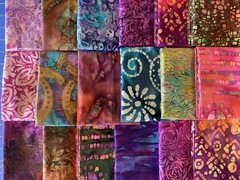 BATIK STASH BUILDER 8 Piece Mystery Fat Quarters Assorted Bright Batik 2 Yards