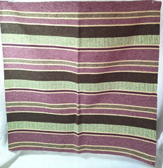 Woven Striped Upholstered Fabric Brown Gray Cocoa 26″ sq