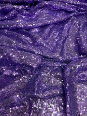 Leila LAVENDER Sequins on Mesh Fabric by the Yard – 10050