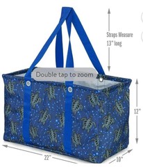 VP Home Women’s Reusable and Eco-friendly Fabric Sea Turtles Bag, Blue