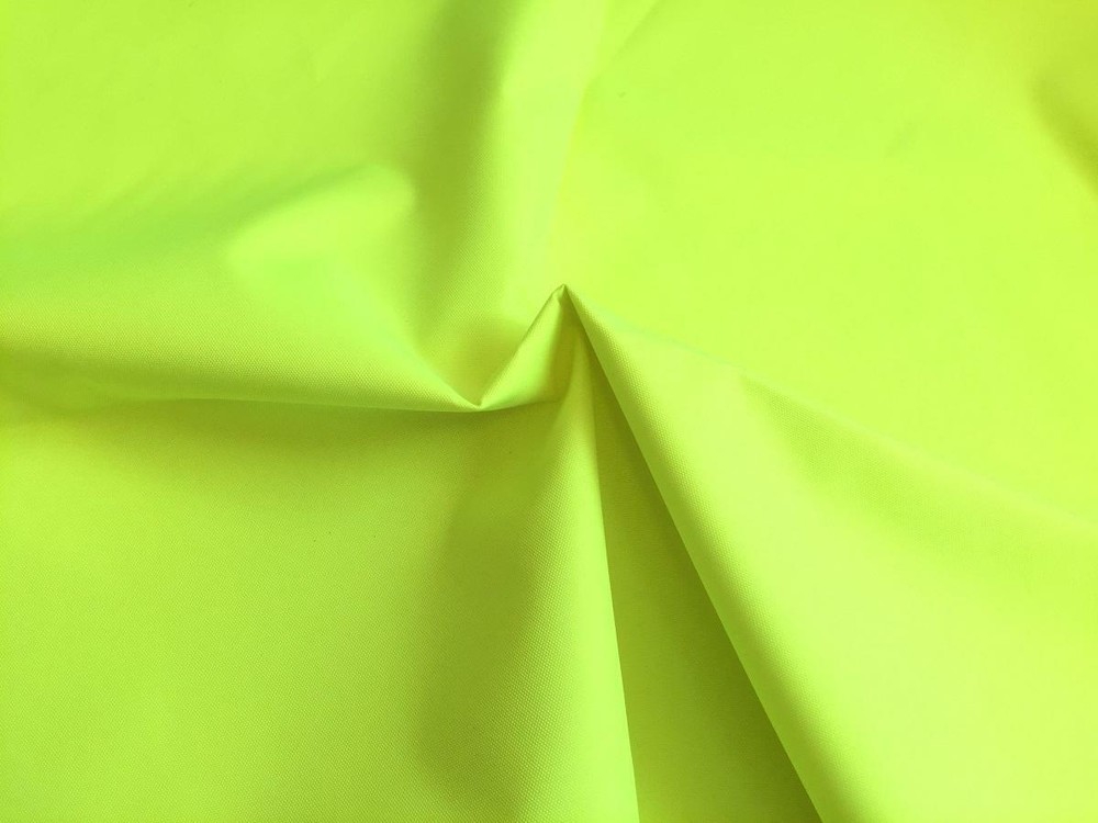 PU Coated Water Resistant Polyester Fabric Material – FLORESCENT YELLOW