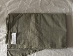 Vintage Light Olive Poly/Cotton Broadcloth Fabric Remnant 66″ x 58″