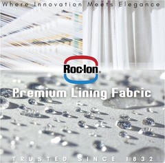 ROC-lon 54 Inch 100% Polyester Budget Blackout Drapery Lining Fabric, 25 Yard