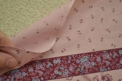 18″ Long x 45″, Burgundy & Dusty-Pink Floral Pillow or Quilt Block Panel, C2373