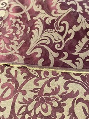 Upholstery,drapery fabric/ dark brown design on lighter brown 52″ x 60″