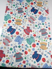 Fabric Mothers and Daughters Sewing Themed 11 1/2″ x 45″ 100% Cotton