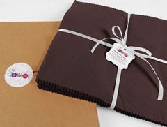 Soimoi Solid Dark Brown Precut 10 inch Cotton Fabric Quilting Squares Charm P…