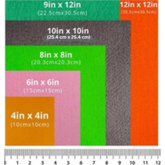 FabricLA | Acrylic Felt Fabric Pre Cut 10X10 Inch Square Sheets | 24 Pieces