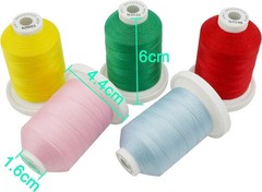 Colorful Mercerized Cotton Threads – 600M Spools – 24 Colors
